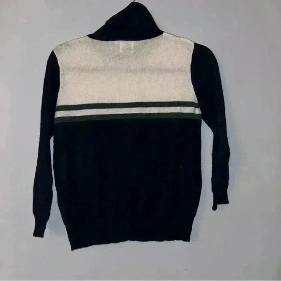 Madeline Thompson belle striped cashmere turtleneck sweater medium - Picture 3 of 5